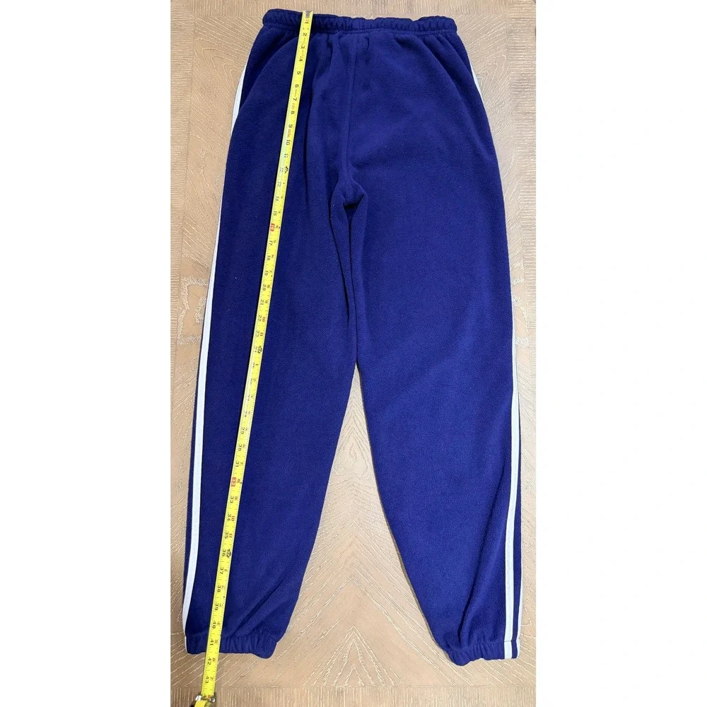 Adidas Vintage Fleece Sweatpants Royal Blue 3 Stripe Joggers ARK001 Small - Picture 3 of 6